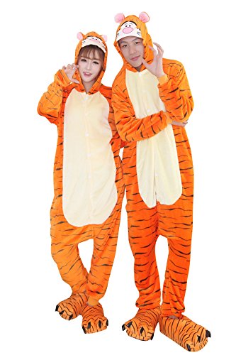 Duraplast-Womens-Tiger-Costume-Teen-Girls-Long-Sleeve-Sleep-Wear-Hoodie-Onesies-0