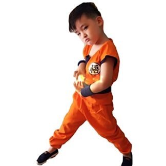 SSJ Dragonball Goku Style Costume [Satoru Mark Kids ] Japanese Amime (L)