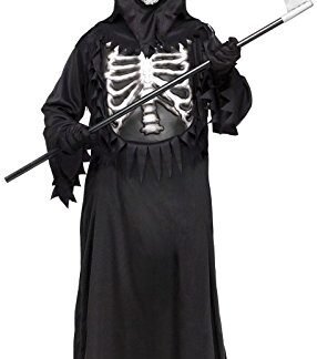 Glow Chest Grim Reaper Kids Costume, Medium 8-10