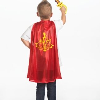 Little Adventures Hero Cape & Sword Costume Set for Boys - One Size (3-8 Yrs)