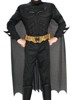 Batman The Dark Knight Rises Adult Batman Costume, Black, X-Large