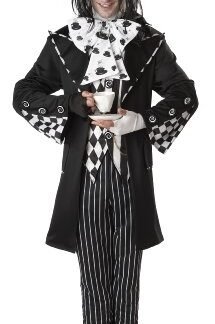 California Costumes Men's Dark Mad Hatter Costume,Multi,X-Large