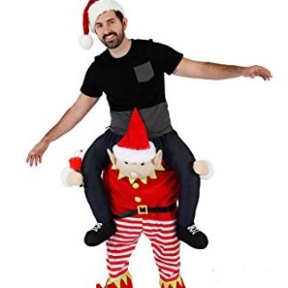 Christmas Piggyback Ride On Tipsy Elf Costume (Plus)