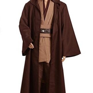 CosplaySky Star Wars Jedi Robe Costume Obi-Wan Cosplay Halloween Outfit Brown Version Large