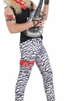 Forum Novelties Men's 80's To The Maxx Zebra Pants Costume, Black/White, One Size