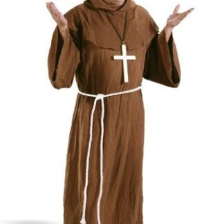 Fun World Costumes Men's Medieval Monk Costume, Brown, One Size Fits Up To 6ft. 200 lbs