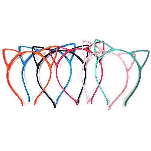 Manc GG Boutique Dot Cat Ear Headband Headwear Hair Head Bands Hair Accessories for Women and Girls 7PCS - Image 8