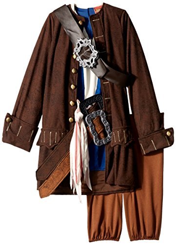 Disguise Disney Pirates of The Caribbean Captain Jack Sparrow Prestige Premium Boys Costume, Small/4-6 - Image 3