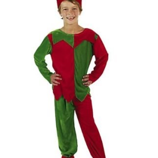 Velour Elf Child's Costume Set Size 10-14