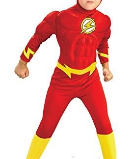 UHC Boy's Flash Deluxe Musc Kids Child Fancy Dress Party Halloween Costume, S (4-6)