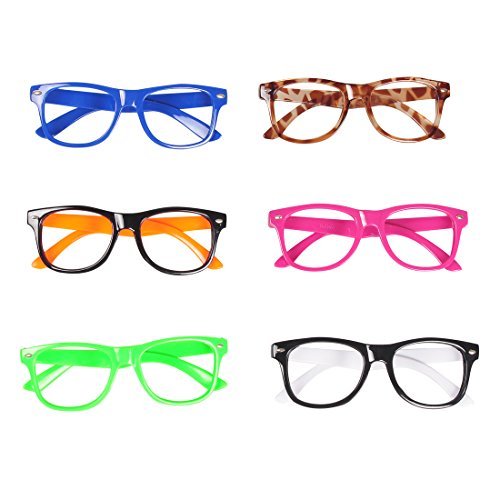 Seekingtag Children Stylish Cute Glasses Frame Without Lenses, Pack of 6