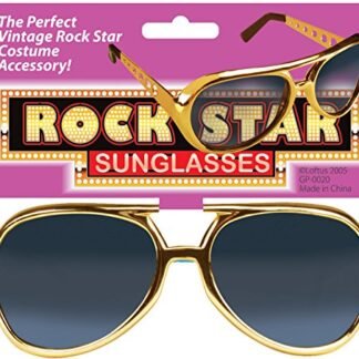 Loftus International Star Power Rock Star Elvis Sunglasses, Gold, One Size
