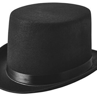 NJ Novelty - Black Felt Top Hat, Costume Dress Up Party Hat