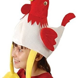 Deluxe Stuffed Plush Chicken Rooster Hat Costume Party Cap