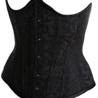 Alivila.Y Fashion Womens Brocade Underbust Corset 2686-Black-3XL