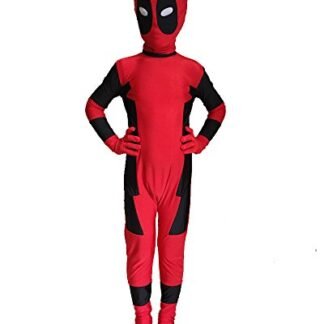 C2MOON Kids Deadpool Costume Full Bodysuit Spandex Jumpsuits Cosplay