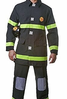 Dress Up America Adult Black Fire Fighter