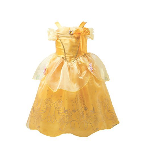 EnjoyFashion Baby Girls' Princess Belle Costume Party Cosplay Dress Up 3 Yellow - Image 3