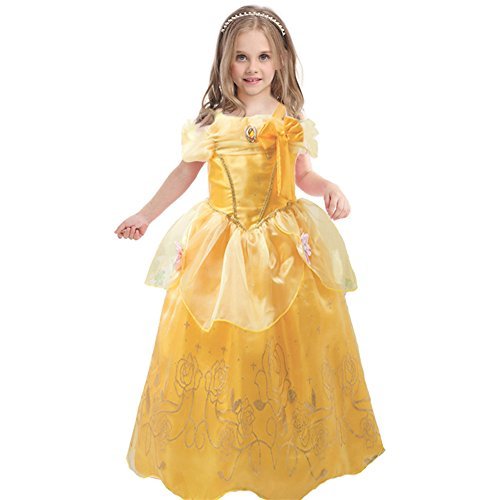 EnjoyFashion Baby Girls' Princess Belle Costume Party Cosplay Dress Up 3 Yellow