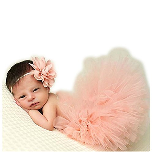 Fashion Unisex Newborn Girl Baby Outfits Photography Props Headdress Tutu Skirts