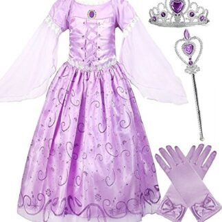 Girls Rapunzel Deluxe Princess Dress Costume (7-8)