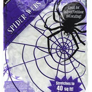 Halloween Trick or Treat Polyester Spider Web Value Pack Party Decoration, Fiber, 9" x 7".