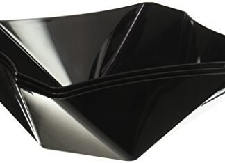 Party Essentials N412131 3 Count Hard Plastic Square Twist Serving Bowls Available in 3 Colors