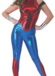 Secret Wishes Women's Marvel Universe Spidergirl Costume Cat Suit and Eye Mask