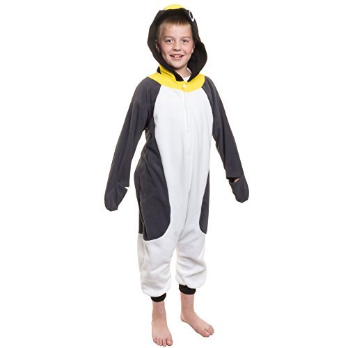 Silver Lilly Kids Penguin Animal Costume - Childrens Plush One Piece Pajamas