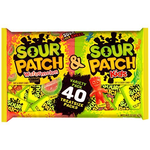 Sour Patch Kids Seasonal Treat Size Halloween Candy, 22 Ounce (Pack of 18)