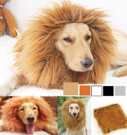 Sunreek8482;Large Pet Dog Cat Lion Wigs Mane Hair Festival Party Fancy Dress Clothes Costume