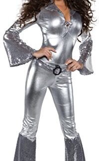 Underwraps Costumes Women's Silver Metallic Jumpsuit Costume - Foxy