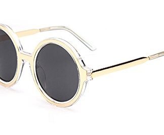 YS Retro steam punk classic round glasses sunglasses with case