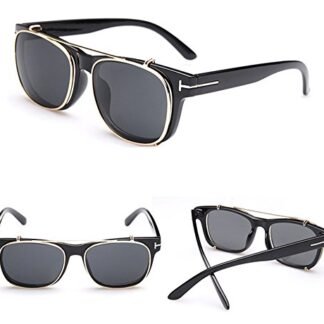 YS Stylish Unisex Round Steampunk Sunglasses Double Deck Glasses