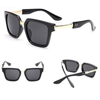 YS Stylish Unisex square oversized Steampunk Sunglasses