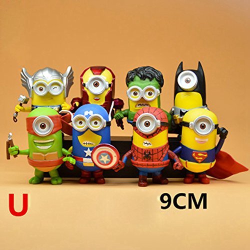 Movie Surrounding Cartoon Characters Despicable Me Minions Dolls Set PVC Anime Lovely Toy Model Super Cute Capsule Doll Decoration Holiday Gifts