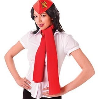 Air Hostess Kit (Hat + Scarf) Costume for Cabin Crew Stewardess Fancy Dress Kit Set by Partypackage Ltd