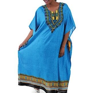 One Size Traditional Kaftan Caftan - Many Colors Available (Light Blue)