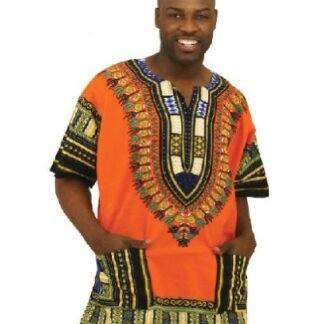 Traditional Thailand Style Dashiki - Available in Several Color Combinations, Orange