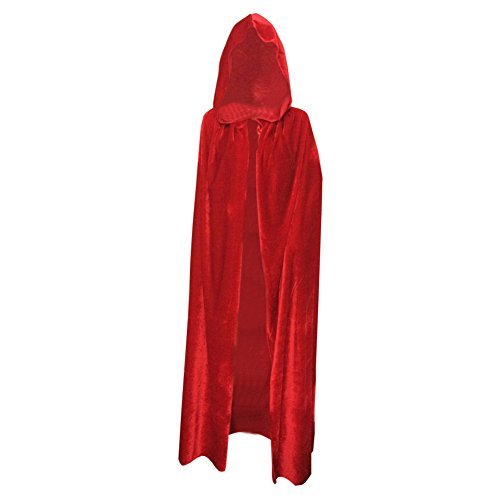 Loveble Adult Hooded Cape Velvet Cloak Coat Shawl Robe Halloween Fancy Dress