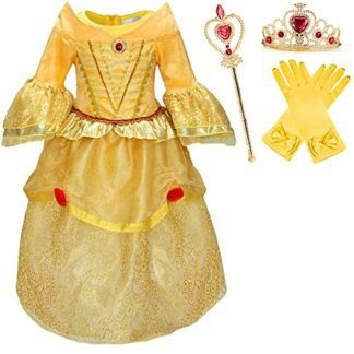 Romy's Collection Princess Belle Yellow Party Dress Costume, 4-5