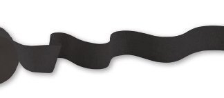 Creative Converting Touch of Color Crepe Paper Streamer Roll, 81-Foot, Black Velvet