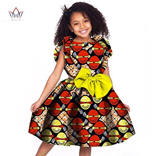 Gril's African Dashikis Dresses Children Kids Wax Skirts wyt27 7 S(3-4)