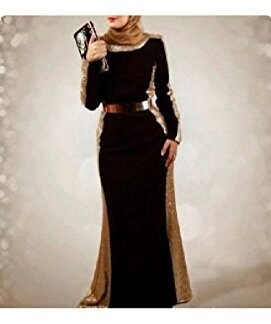 Designer burqa abaya Muslim maxi dress with hijab