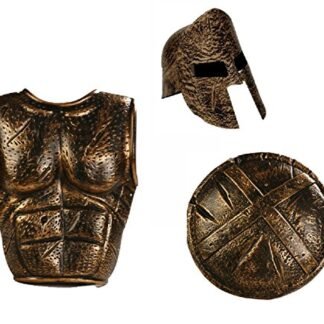 Spartan Greek Warrior Helmet Set Shield Armor Roman Costume Gladiator