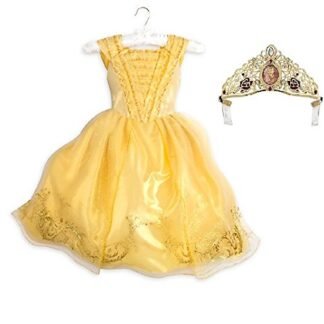 Disney Store Belle Dress & Tiara ~ Beauty and the Beast Live Action Film ~ Size 3