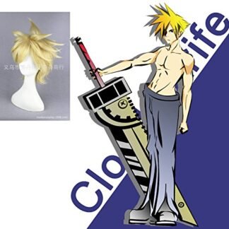 MOOI Final Fantasy Cloud Strife Short Straight Wig Cosplay Costume Wig ( Blonde )