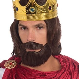 Forum Novelties Women’s Royal King Wig Beard and Mustache,Brown,One Size