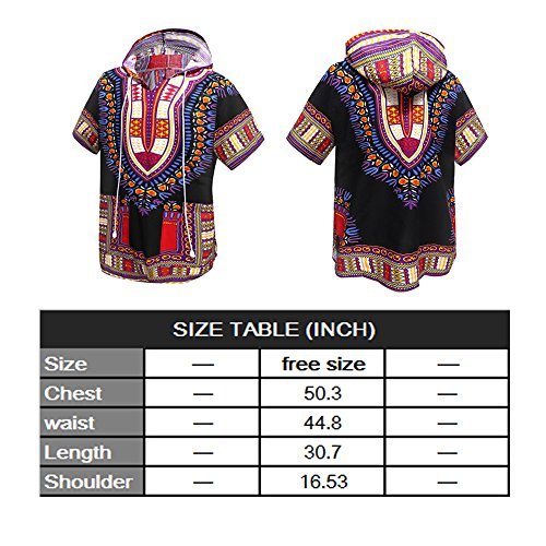 African Dashiki Unisex Traditional Hoodie Top(White) - Image 5