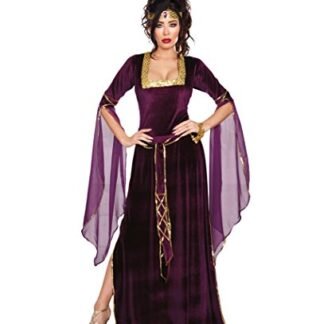 Dreamgirl Women's Medieval Princess Costume, Purple/Gold, Large